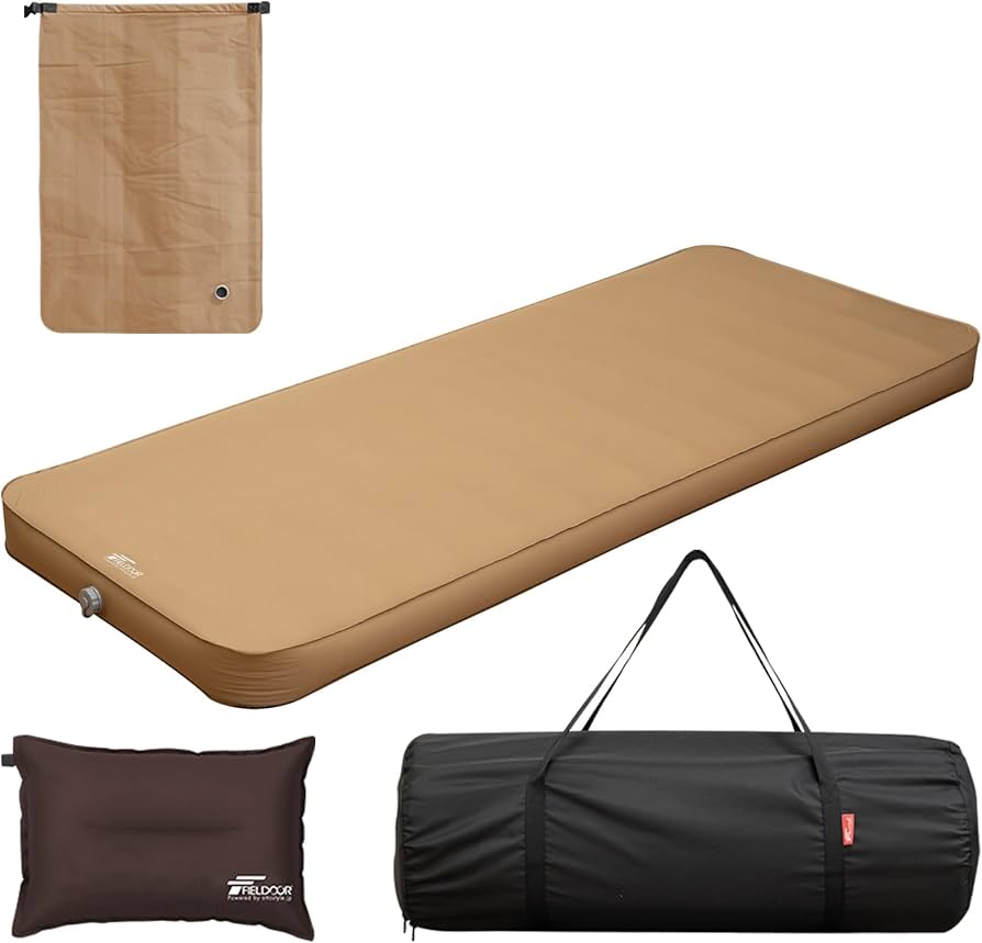 Amazon | FIELDOOR エアーポンプ付属 キャンプマット エアーマット