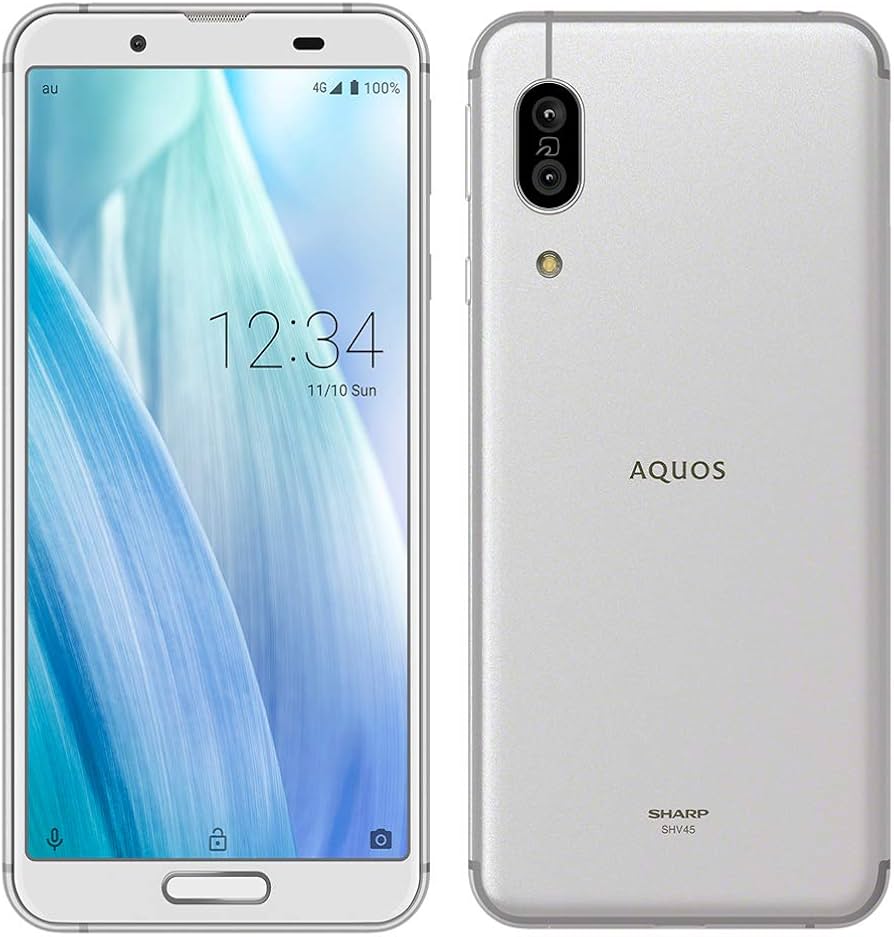 Amazon | AU AQUOS sense3 SHV45 シルバー ホワイト 白ロム | au