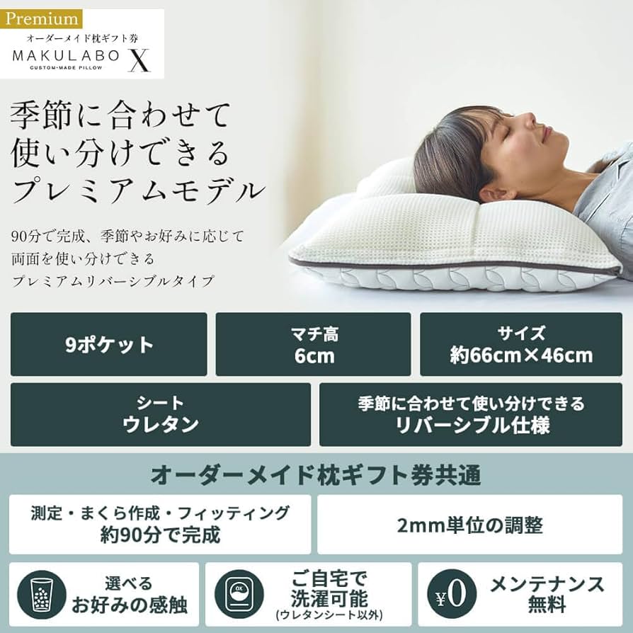 Amazon｜昭和西川 まくらぼ オーダーメイド枕ギフト券「MAKULABO X