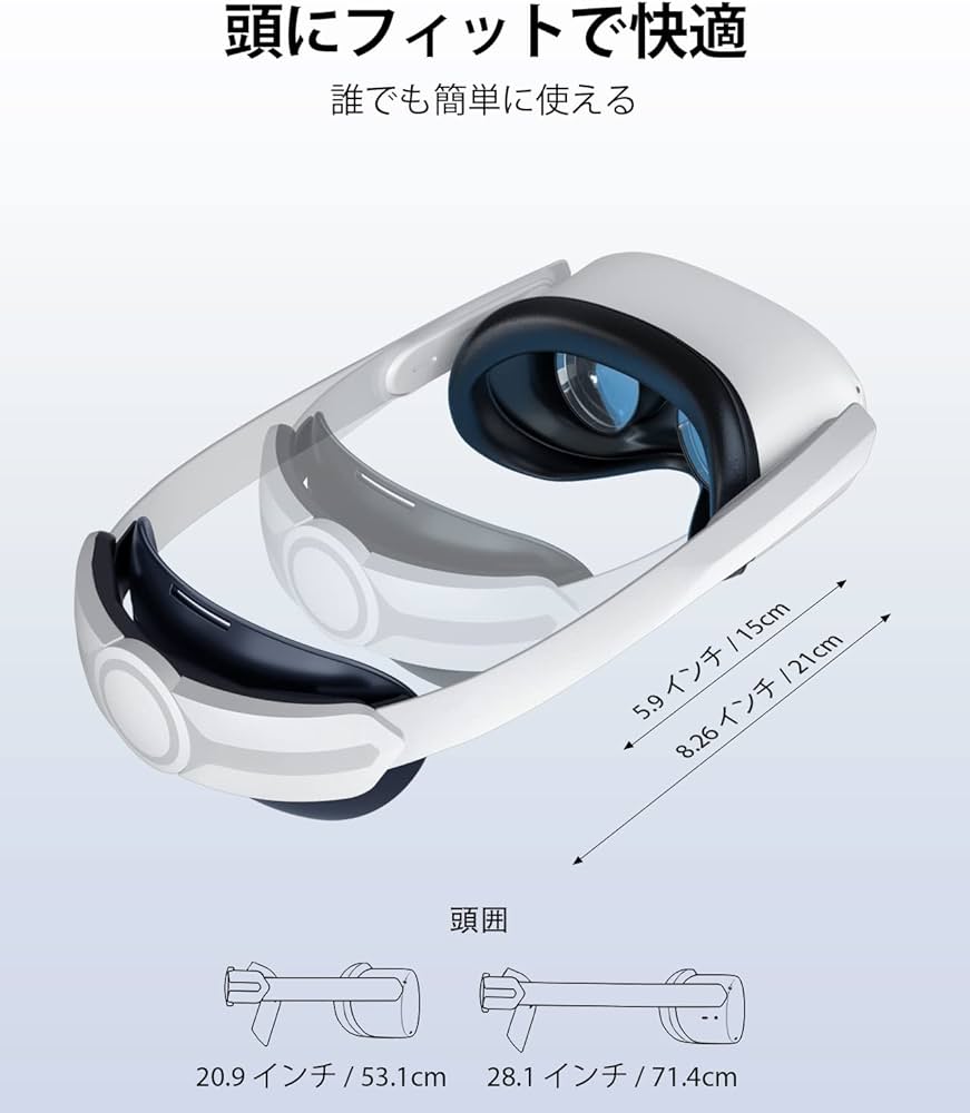 Amazon | AUBIKA Oculus/Meta Quest 2用ヘッドストラップ Elite