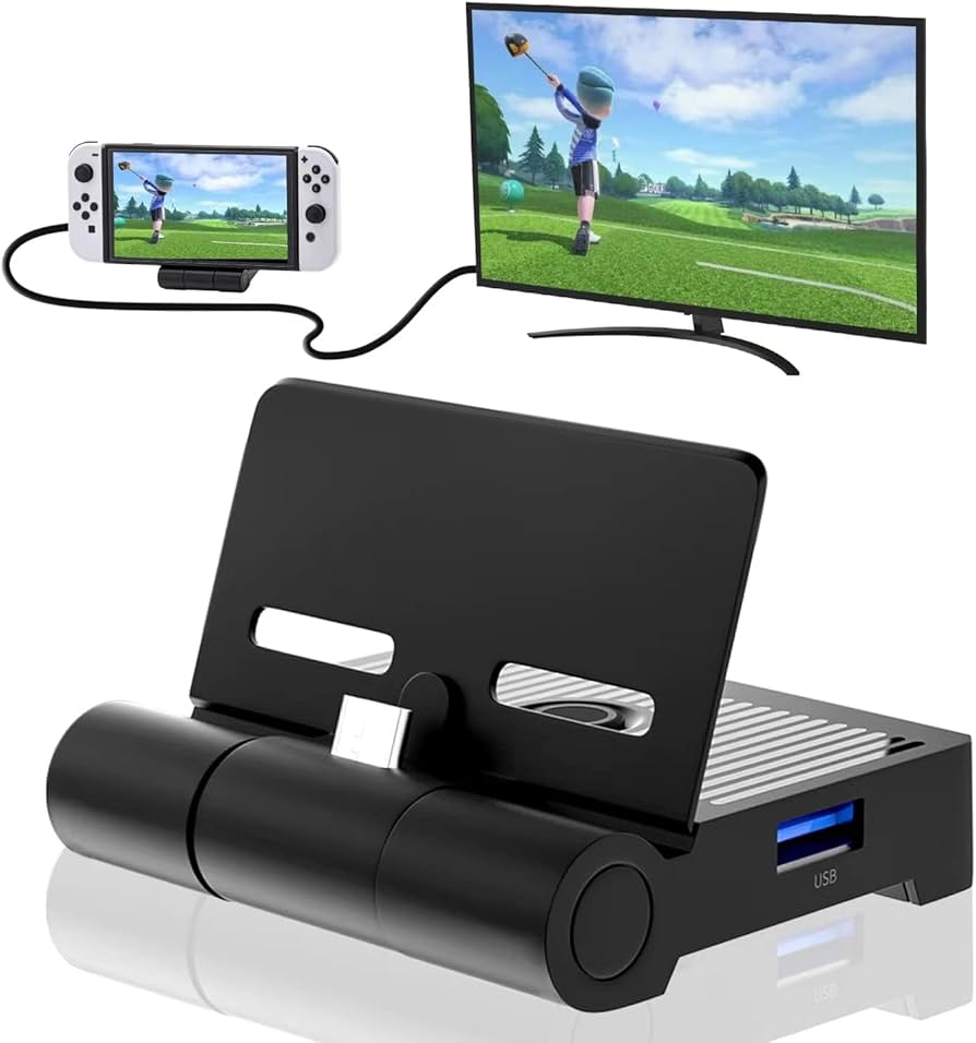 Switch HDMI Dock - Foldable Portable Nintendo Switch Docking