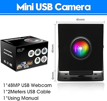 Amazon.co.jp: ELP 48メガピクセルUSBカメラ 8Kウェブカメラ 6000P