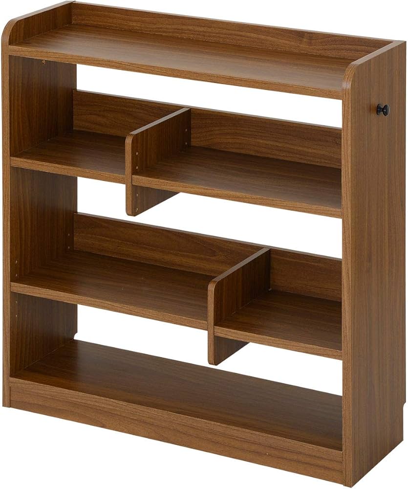 Amazon｜ぼん家具 本棚 オープンシェルフ 木製 幅90×奥行29×高さ90cm 4