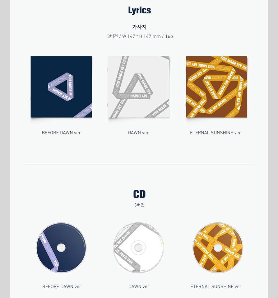 Amazon.com: Seventeen - 6th Mini Album [You Made My Dawn] (Before