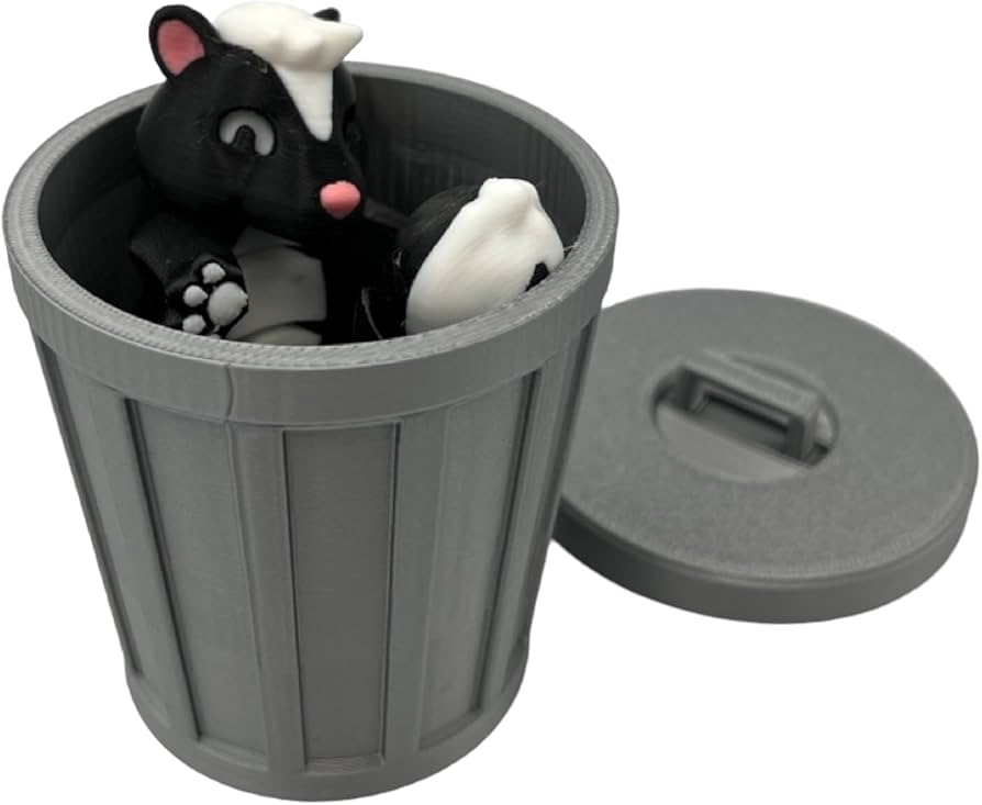 Amazon.com: ZZ LIFE Articulating Skunk Fidget Animal with Trash