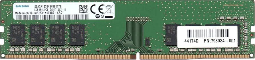 SAMSUNG 8GB DDR4 PC4-19200, 2400MHZ, 288 PIN DIMM, 1.2V, CL 17
