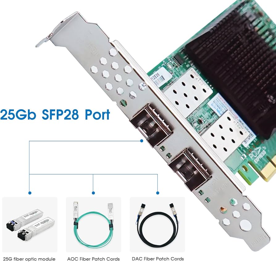 Amazon | 25GbE NICネットワークカード Mellanox ConnectX-4、デュアル