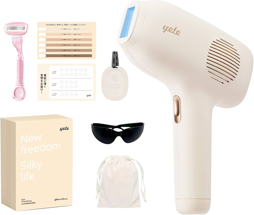 Amazon | YETE 脱毛器 冷感脱毛器 脱毛全身VIO効果 ヒゲ脱毛シェーバー