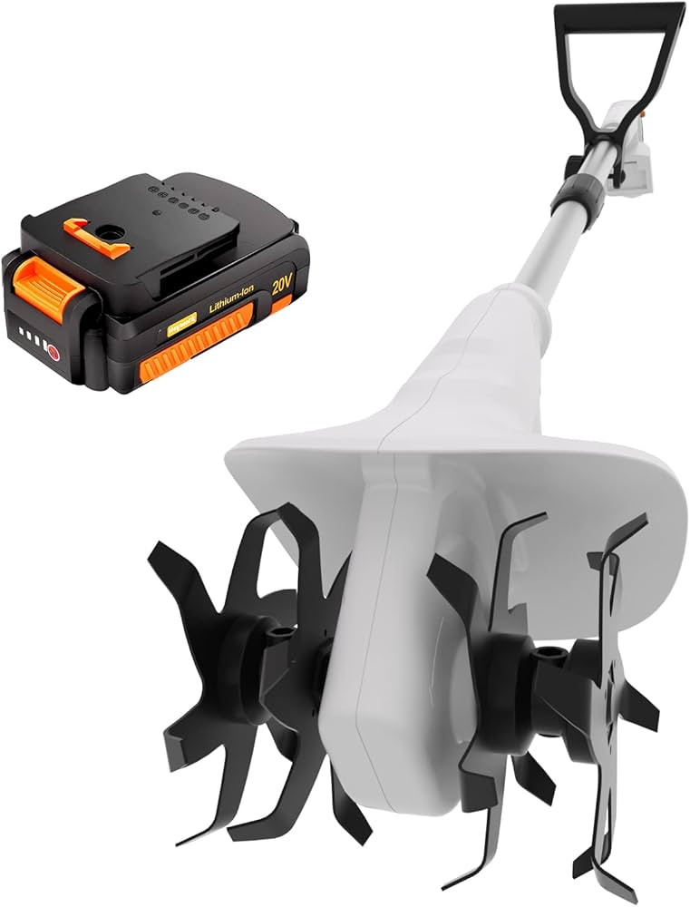 Amazon | Heywork 20Vコードレス耕運機｜24本スチールタイン搭載・19.8