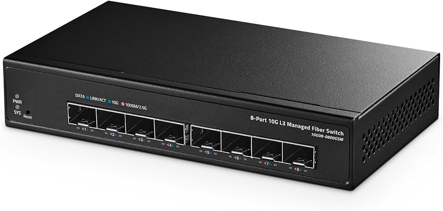 Amazon.com: 8 Port 10 Gigabit SFP Managed Switch, Support 1G Sfp