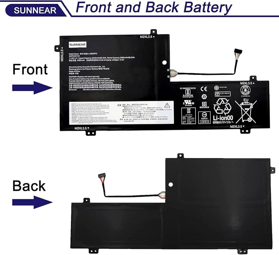 Amazon.com: SUNNEAR L18D3PF2 L18M3PFA Laptop Battery Replacement