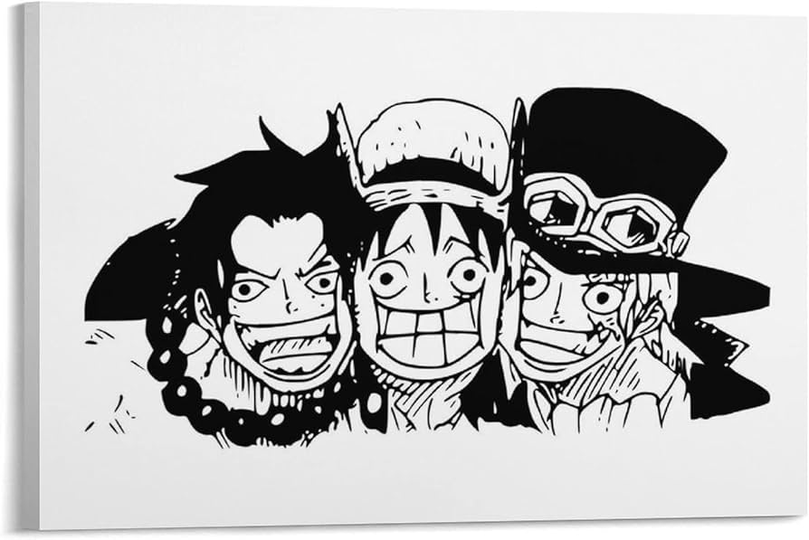 Amazon.co.jp: ルフィ サボ エース ワンピース 1 室内装飾 アート