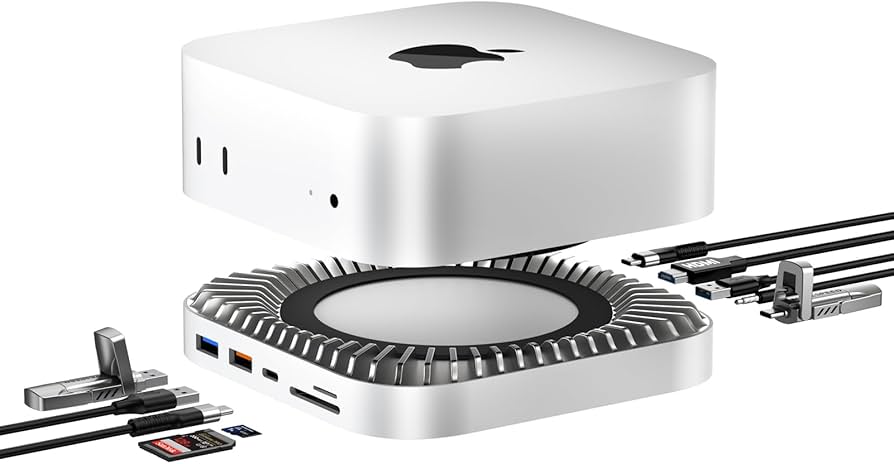 Amazon.com: Mac mini M4 Dock, Aluminum Mac mini Stand and HDMI Hub