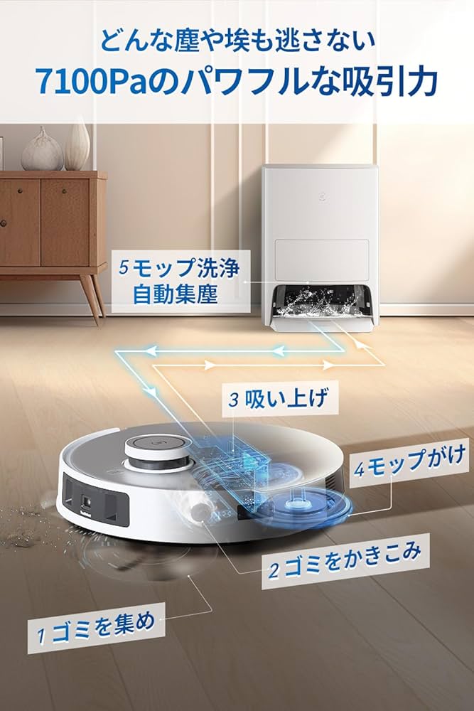 Amazon.co.jp : 【新登場！全てを任せる全自動掃除機】ECOVACS(エコ