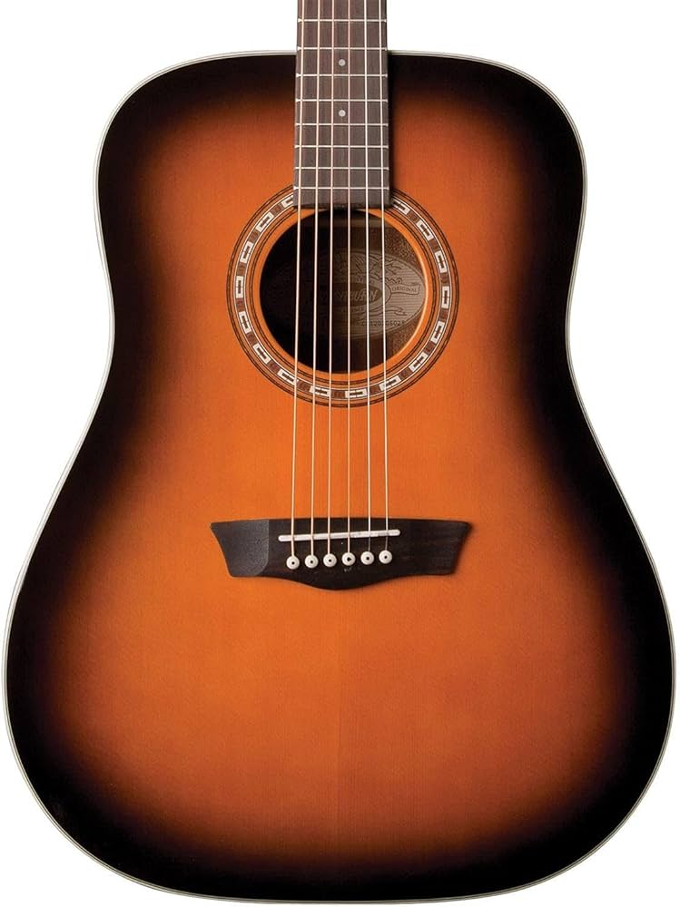 Amazon.com: Washburn 6 String Acoustic Guitar, Right (WD7SATB-A