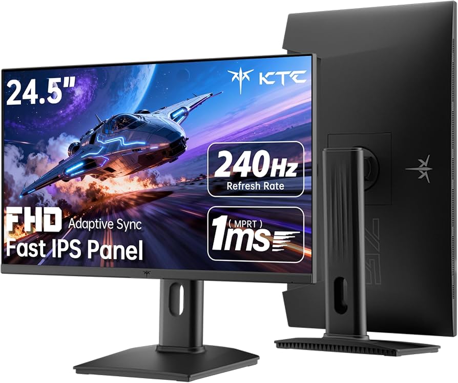 Amazon.com: KTC 24.5 Inch 240Hz Gaming Monitor, FHD 1080p Fast IPS