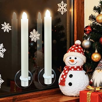 Amazon.com: Verdenu 10 Pack Christmas Window Candles with Timer