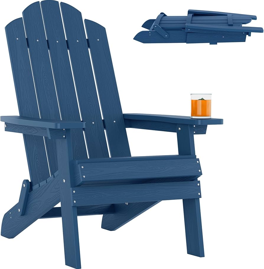 Amazon.com : MXIMU Folding Adirondack Chair for Outdoor: Easy to