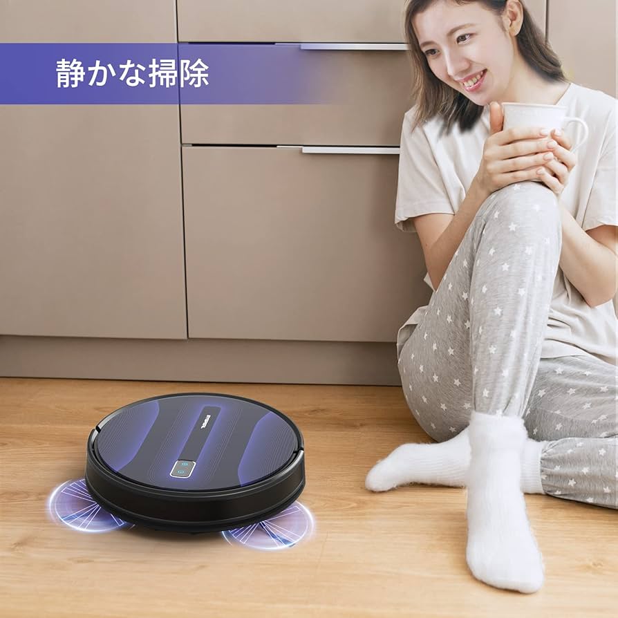 Amazon.co.jp : SYSPERL V40P ロボット掃除機 2600Pa 強力吸引 8.1cm超