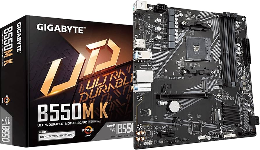 Amazon.com: GIGABYTE B550M K (AM4/ AMD/ B550/ Micro-ATX/Dual M.2