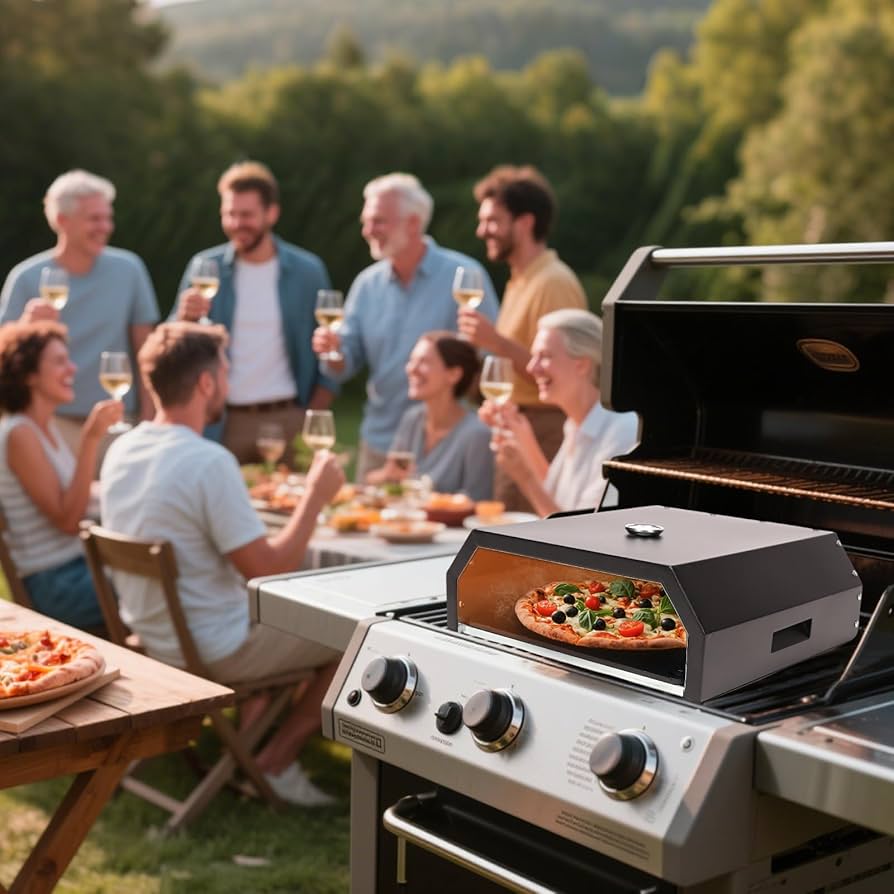 Amazon.com: Hisencn Pizza Oven Attachment for Grill, Outdoor Pizza