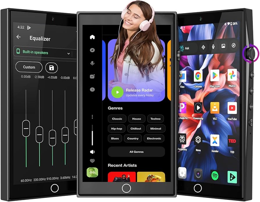 Amazon.co.jp: YEOODOP MP3/MP4プレーヤー Android13搭載 128GB 4.7