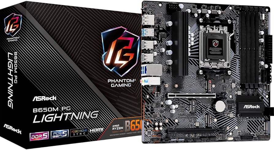 Amazon.com: ASRock B650M PG Lightning AMD Socket AM5 Ryzen9000