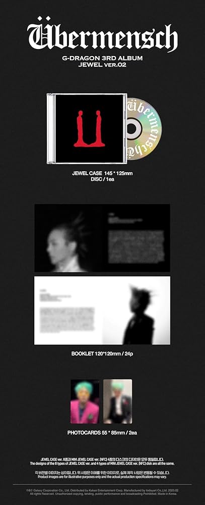 Amazon.com: BIGBANG G-Dragon Übermensch Ubermensch 3rd Album with