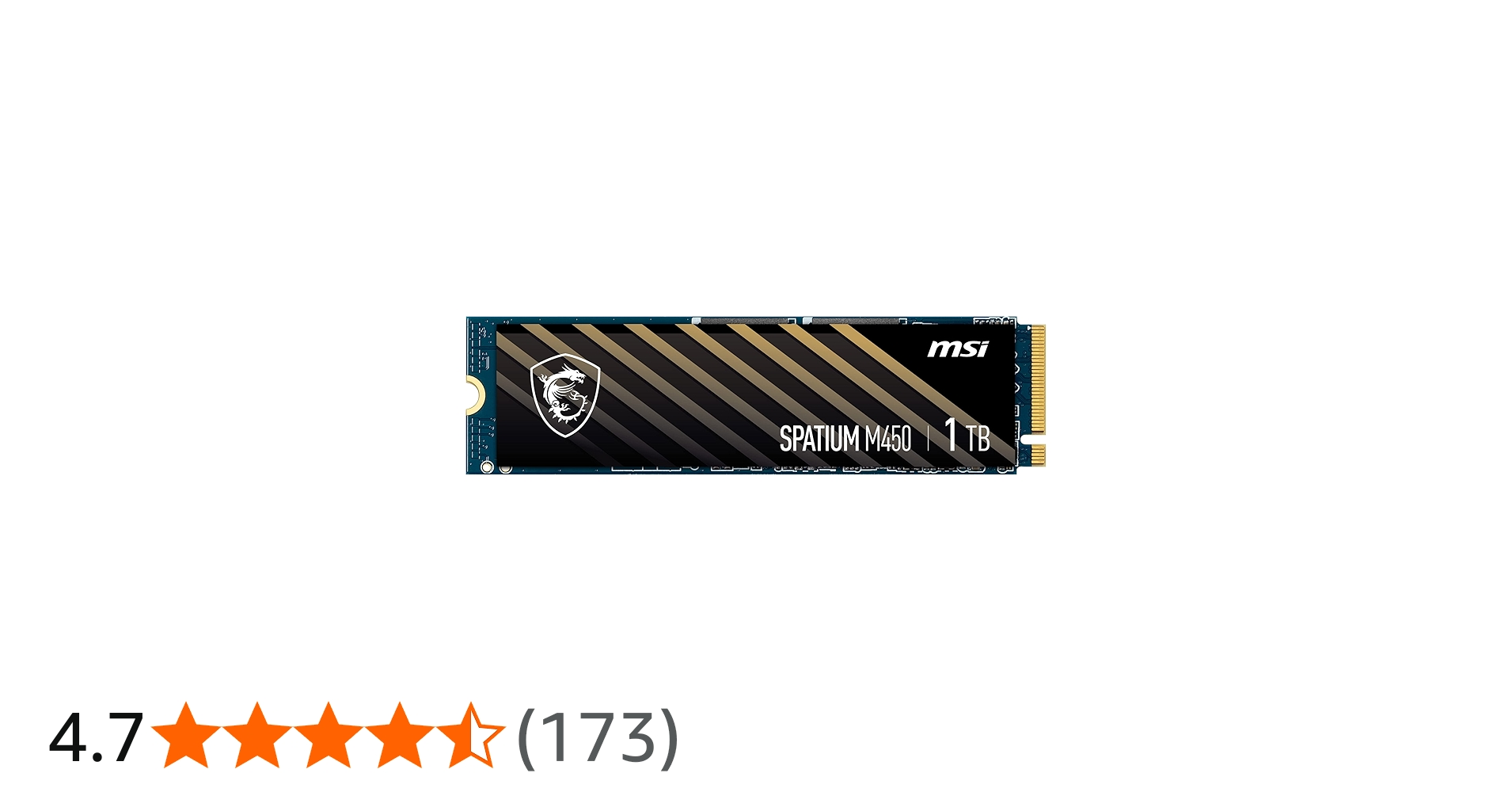 Amazon | MSI M.2 SSD SPATIUM M450シリーズ 1TB S78-440L690-P83