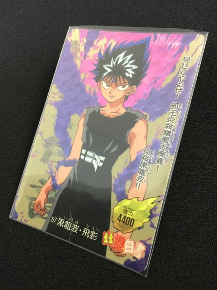 Amazon.co.jp: 当時物幽遊白書 カードダス キラ 黒龍波飛影 No.87