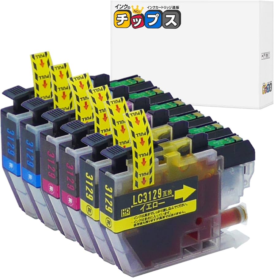 Amazon.co.jp: インクのチップス ブラザー用 LC3129 C/M/Y 互換インク