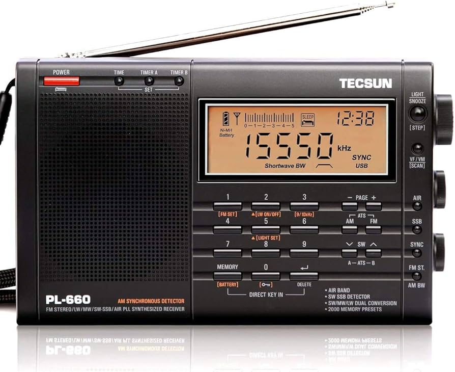 Amazon.co.jp: TECSUN PL-660 (黒) FM/LW/MW/SW/AIR エアバンド BCL