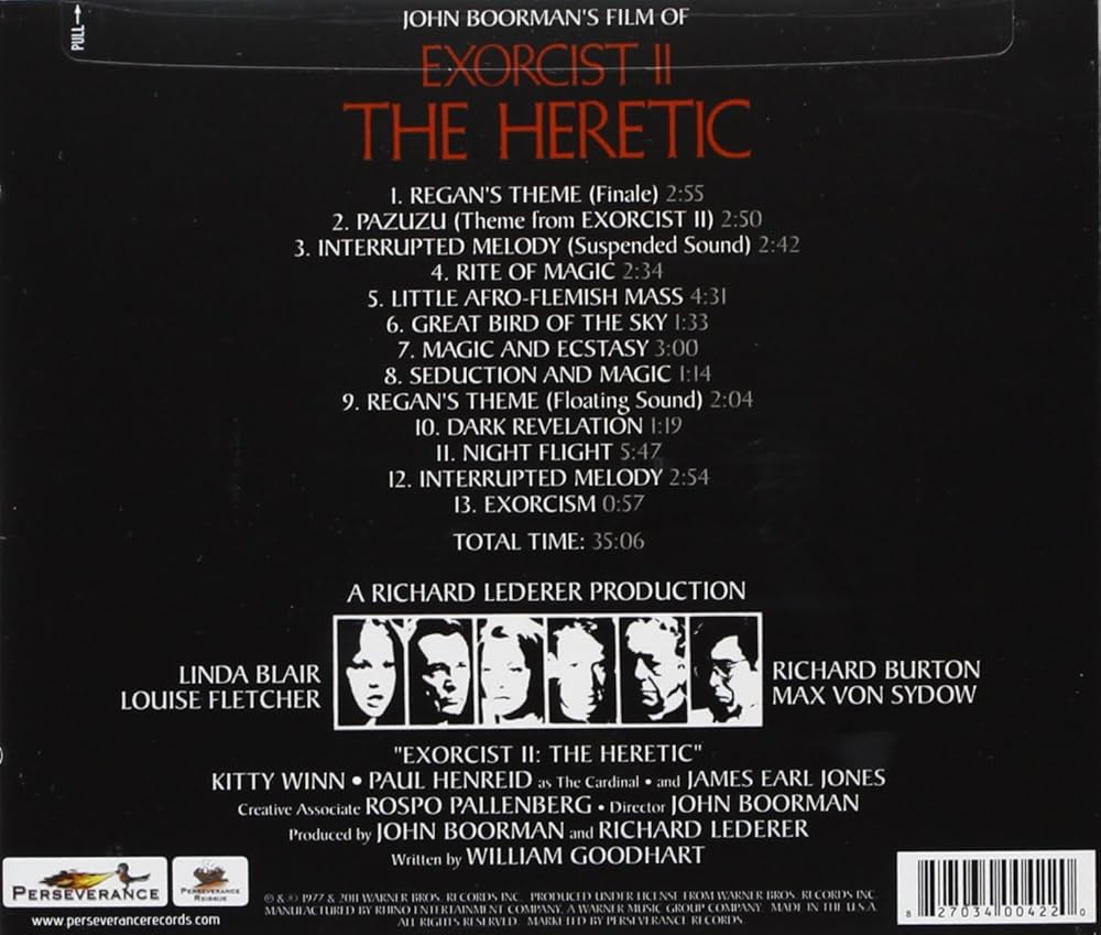 Amazon.co.jp: EXORCIST II: HERETIC / O.S.T: ミュージック