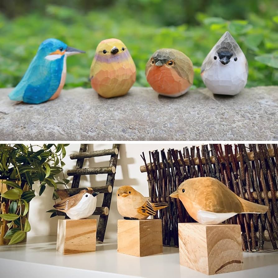 Amazon.co.jp: HIGHAWK鳥 バード 木製 木彫り 飾り 玄関 置物 愛鳥家