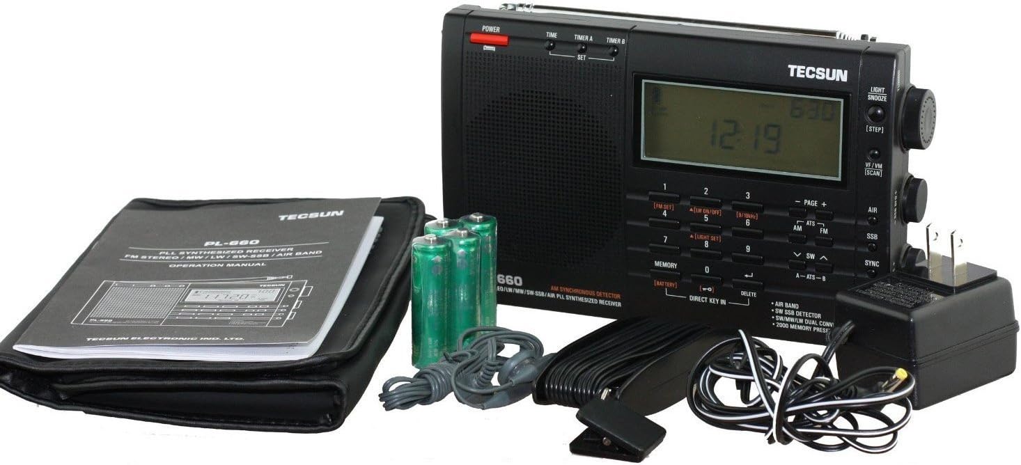 TECSUN PL-660 ポータブル AM/FM/LW/エア短波ワールドバンドラジオ