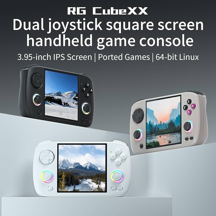 RG CubeXX Retro Handheld Game Console , 3.95 Inch IPS Screen Linux