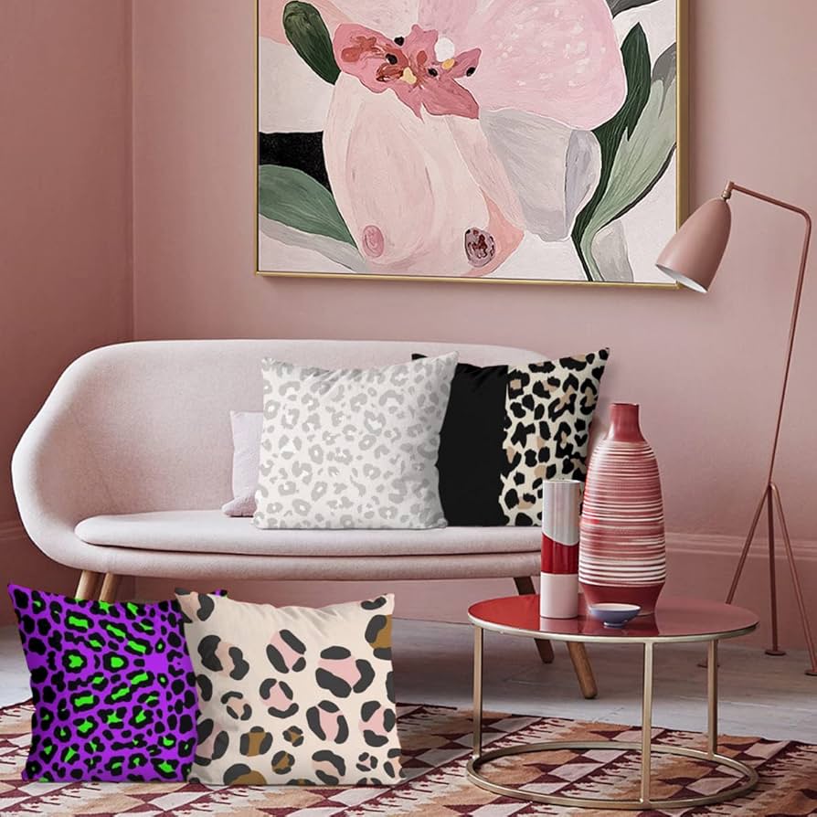 Amazon.co.jp: レオパード柄 豹柄 クッションカバー 北欧 4枚セット