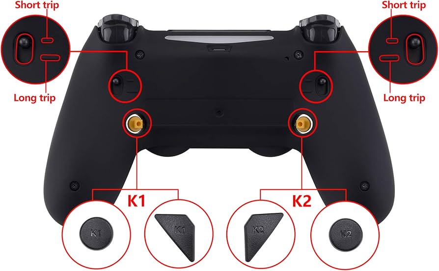 Amazon.co.jp: eXtremeRate ps4 CUH-ZCT2コントローラー背面ボタンDawn