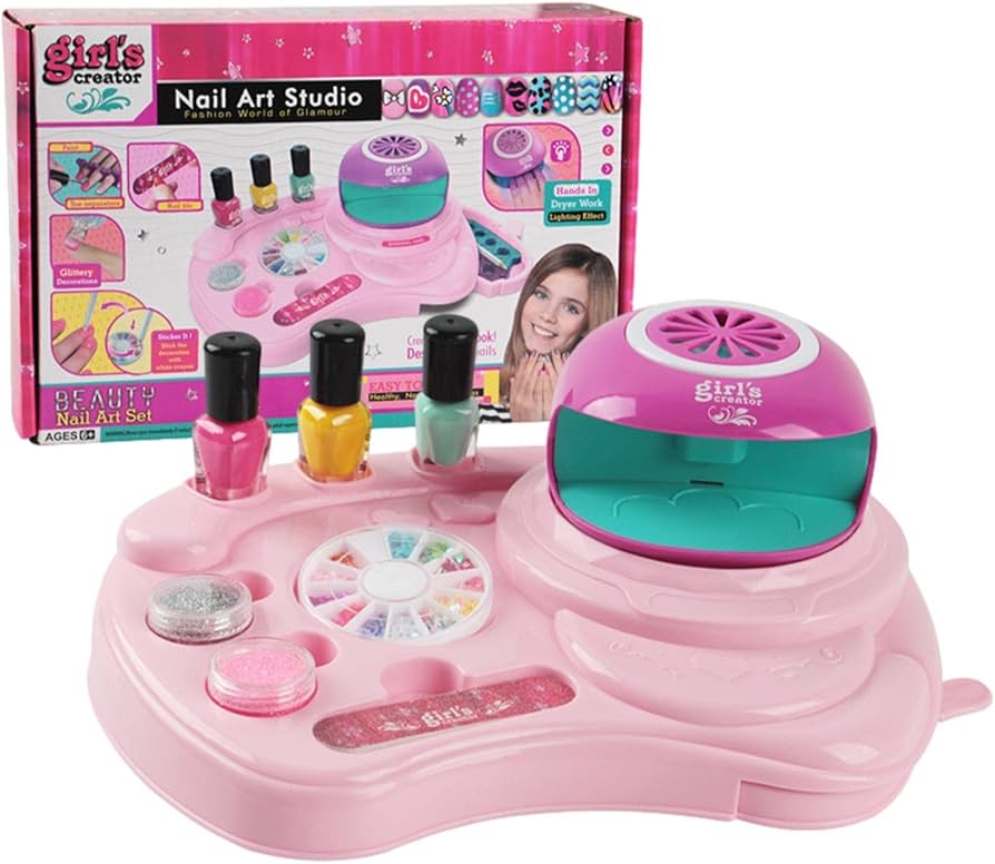 Amazon | キッズネイルポリッシュセット | ネイルドライヤー付き