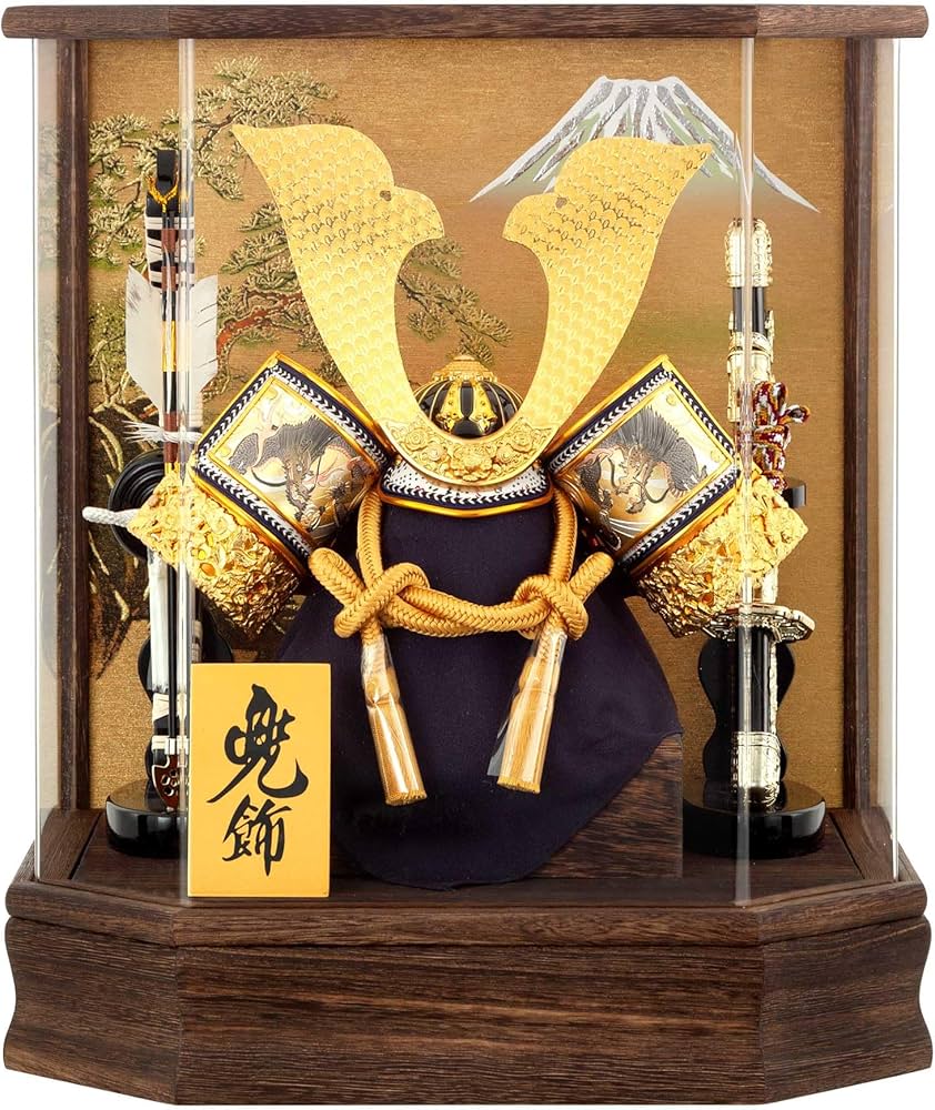 Amazon.co.jp: 五月人形 コンパクト おしゃれ 兜 アクリル ケース 六角