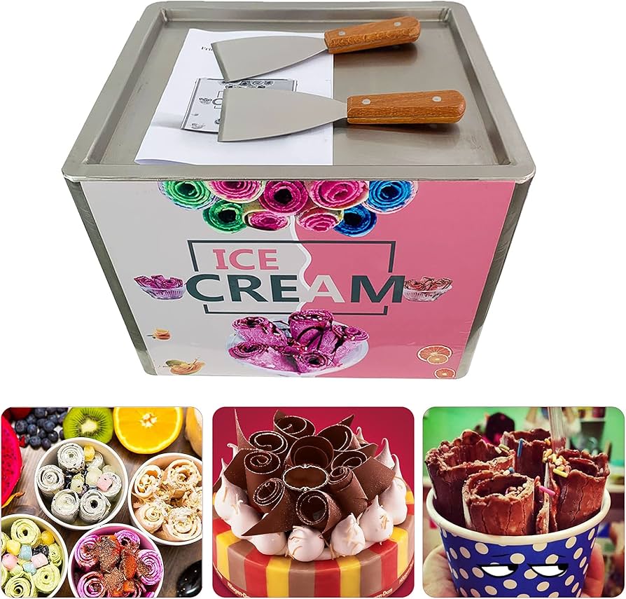 Amazon | 業務用アイスクリームロールメーカー スクレーパー2個付き