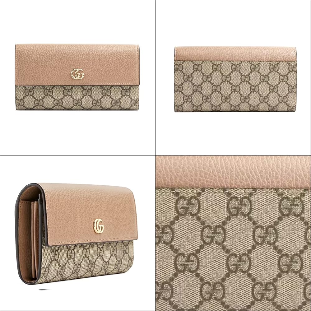 Amazon | [グッチ] 財布 長財布 かぶせ GG マーモントレザー