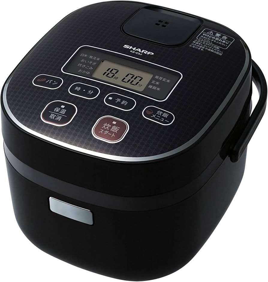 Amazon | シャープ ジャー炊飯器 0.5合タイプ ブラック KS-C5J-B
