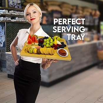 Amazon.com | PandPal Bamboo Cheese Board with Knife, Bowl, Fork