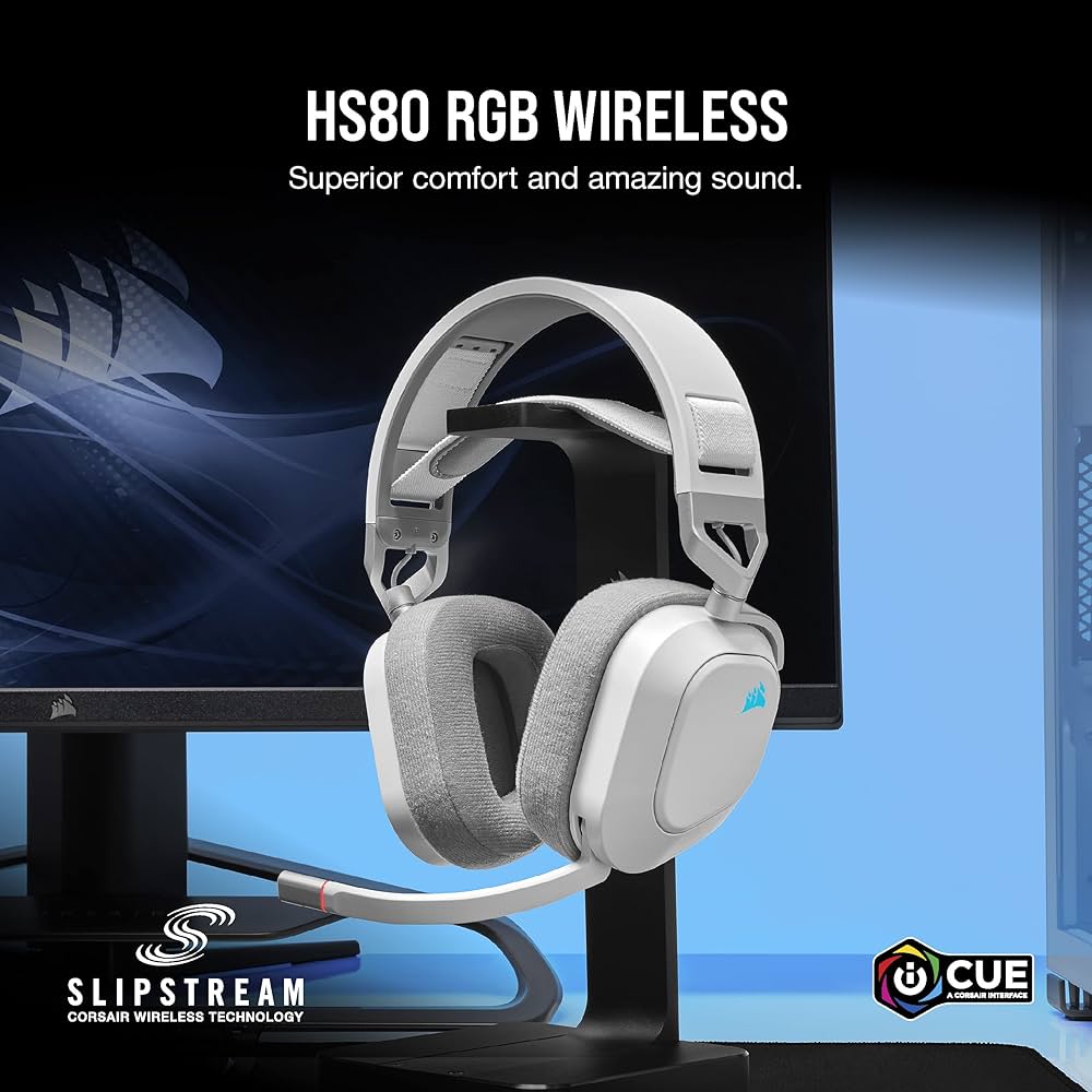 Amazon.com: Corsair HS80 RGB Wireless Multiplatform Gaming Headset