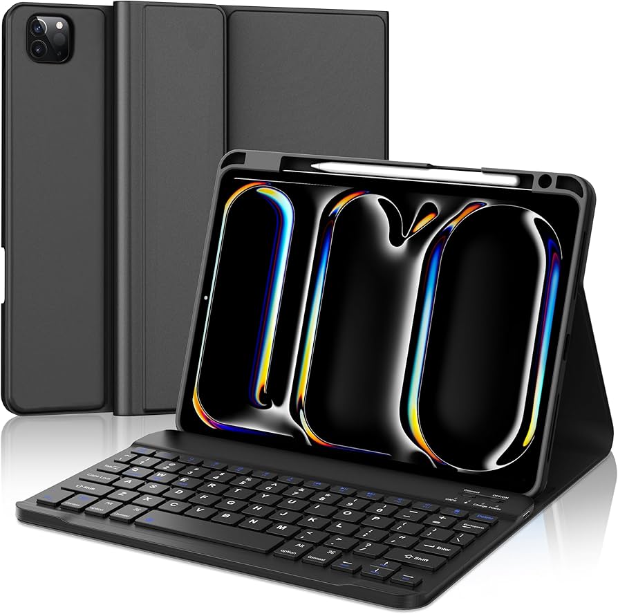 for iPad Pro 11 inch Case with Keyboard (M4) 2024, Detachable