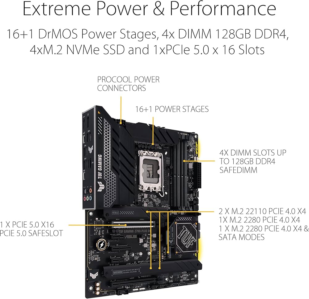 Amazon | Asus TUF Gaming Z790-PLUS D4 Intel Z790 LGA 1700 ATX DDR4