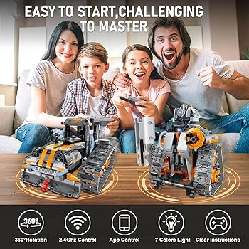 Amazon.com: MOJINO 5 in 1 STEM Building Set with LED Light, APP