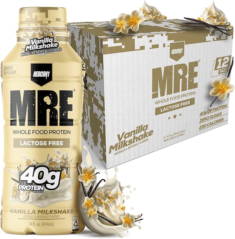 Amazon.com: REDCON1 MRE Ready to Drink Protein Shake, Vanilla