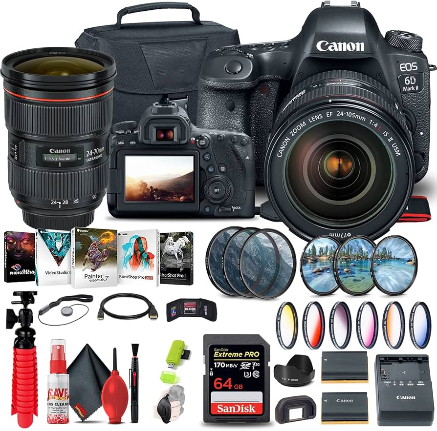 Amazon.com : Canon EOS 6D Mark II DSLR Camera with 24-105mm f/4L